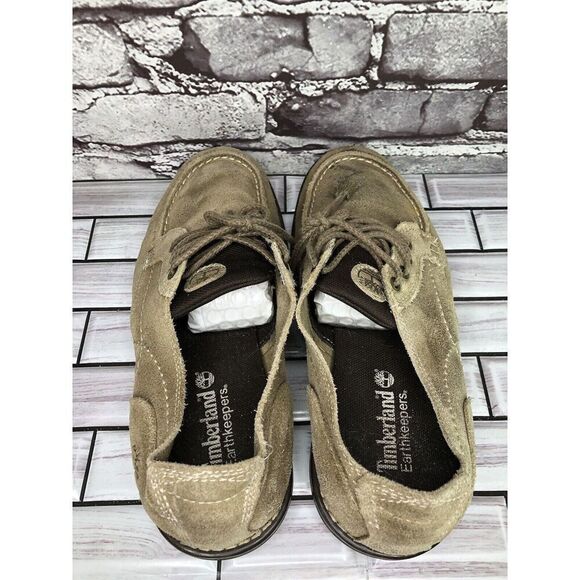 Timberland Earth Keepers Taupe Oxfords Moc Toe Lace Up Shoes Men Sz 8.5M US/42EU - Picture 6 of 15